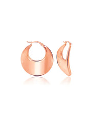 925 Sterling Silver Jewellery | 14K Rose-Gold Plated Nayra Disc Hoops | acpl-ecom.myshopify.com