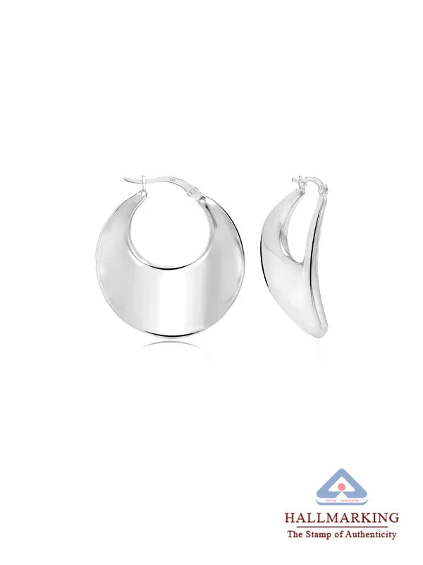 Round Disc Click-Top Hoop Earrings