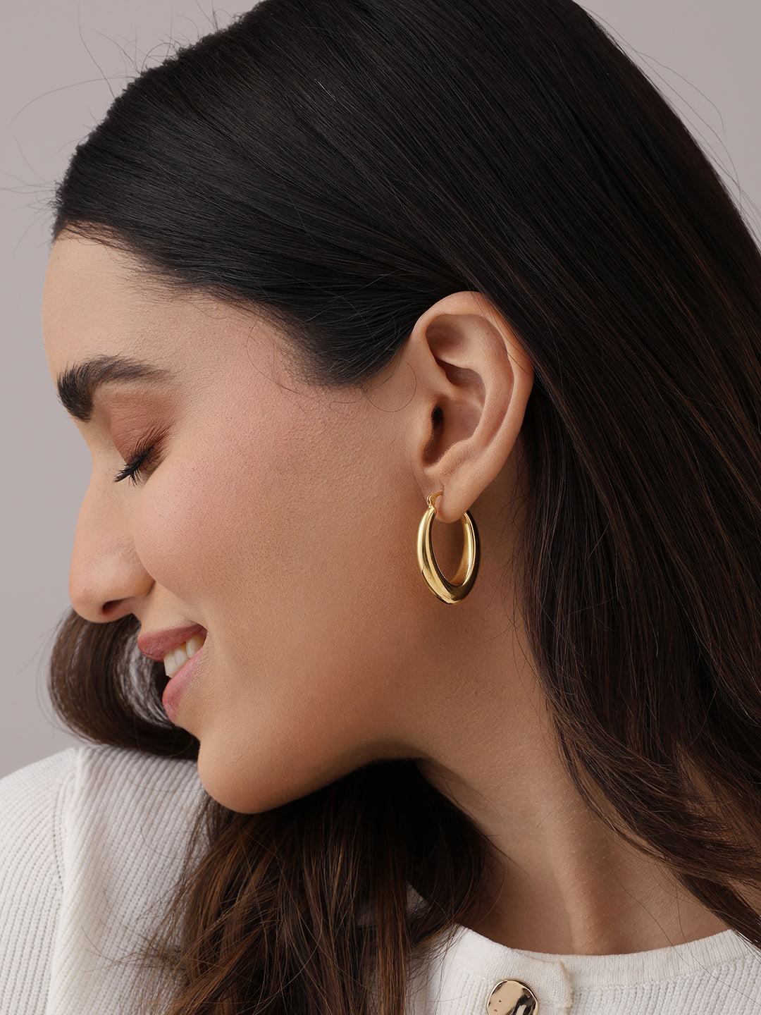 Gold Classic Hoop Earrings