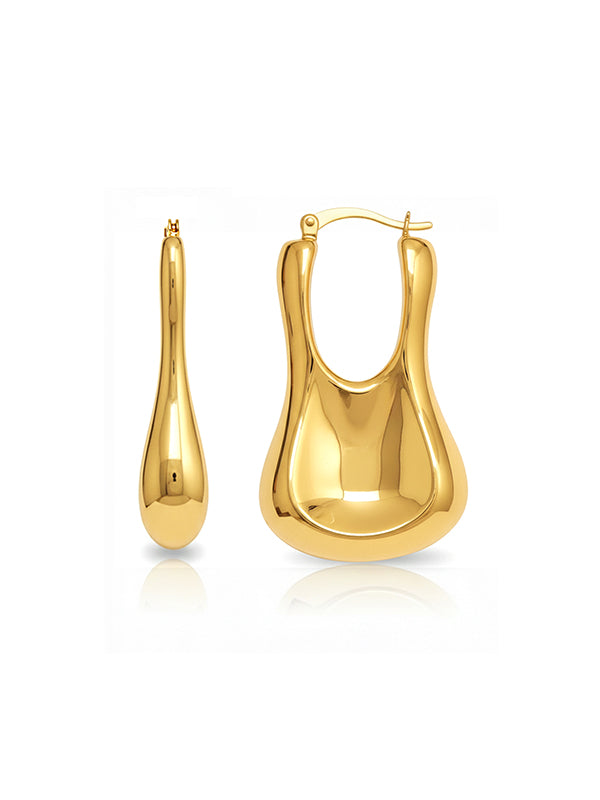 Aurelia Gold Dipped Teardrop Hoop Earrings