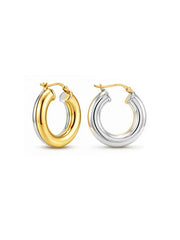 Zivah Modern Bicolored Hoop Earrings for Women