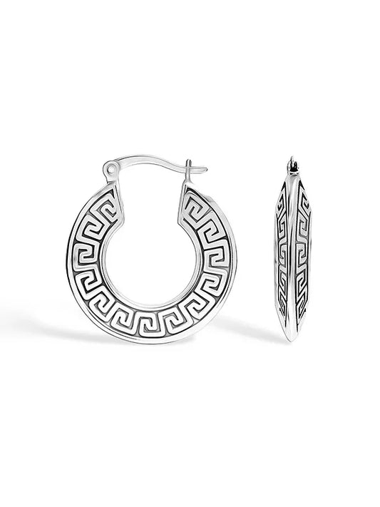 Roma Textured Women's Hoop Earrings