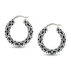 925 Sterling Silver Antique Byzantine Hoop Earrings for Teen Women