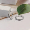925 Sterling Silver Cubic Zirconia Polished Textured Click-Top Hoop Earrings for Women