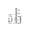 925 Sterling Silver Cubic Zirconia Polished Textured Click-Top Hoop Earrings for Women