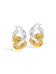 Dual Tone Hoop Earrings