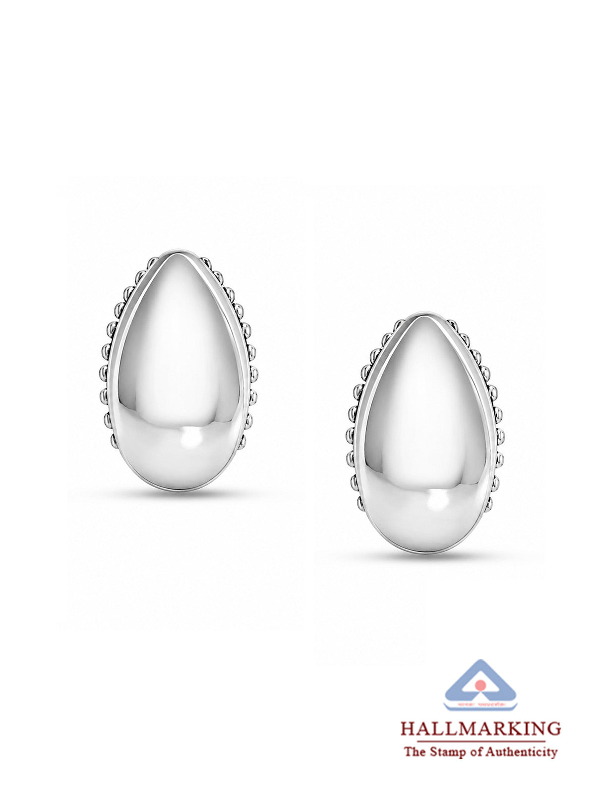 Dual Tone Stud Earrings