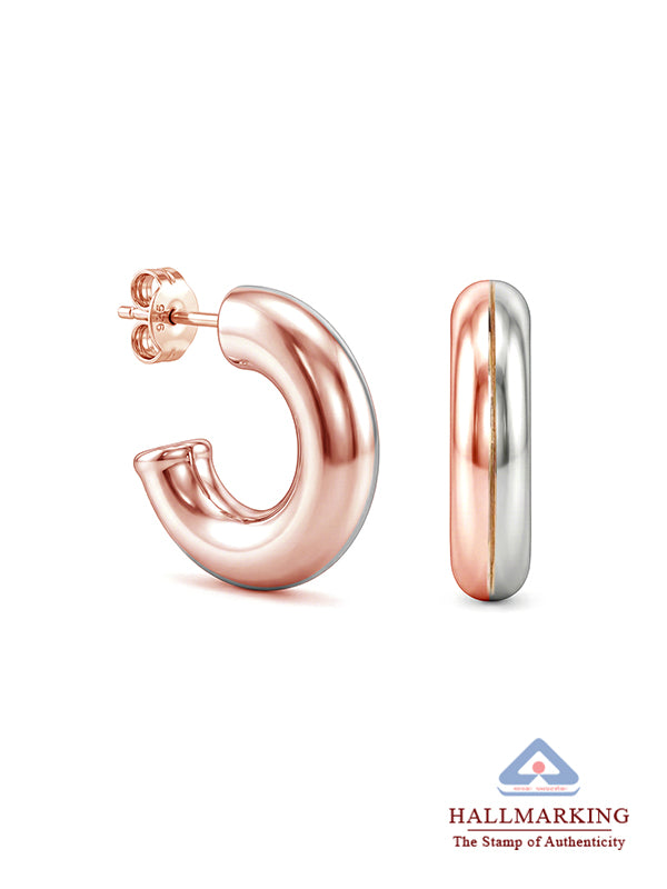 Lyra Two-Tone Mini C-Hoops