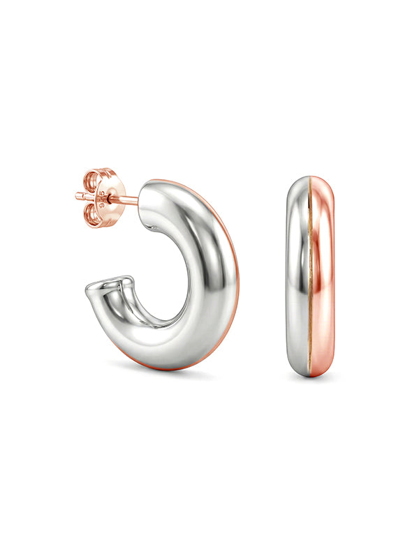 Lyra Two-Tone Mini C-Hoops