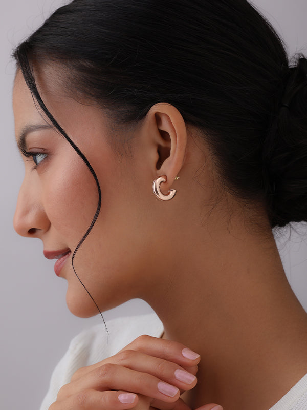 Lyra Two-Tone Mini C-Hoops