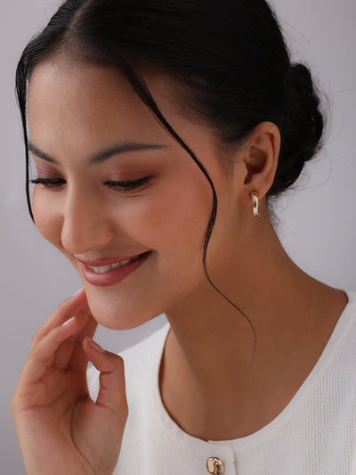 Lyra Two-Tone Mini C-Hoops