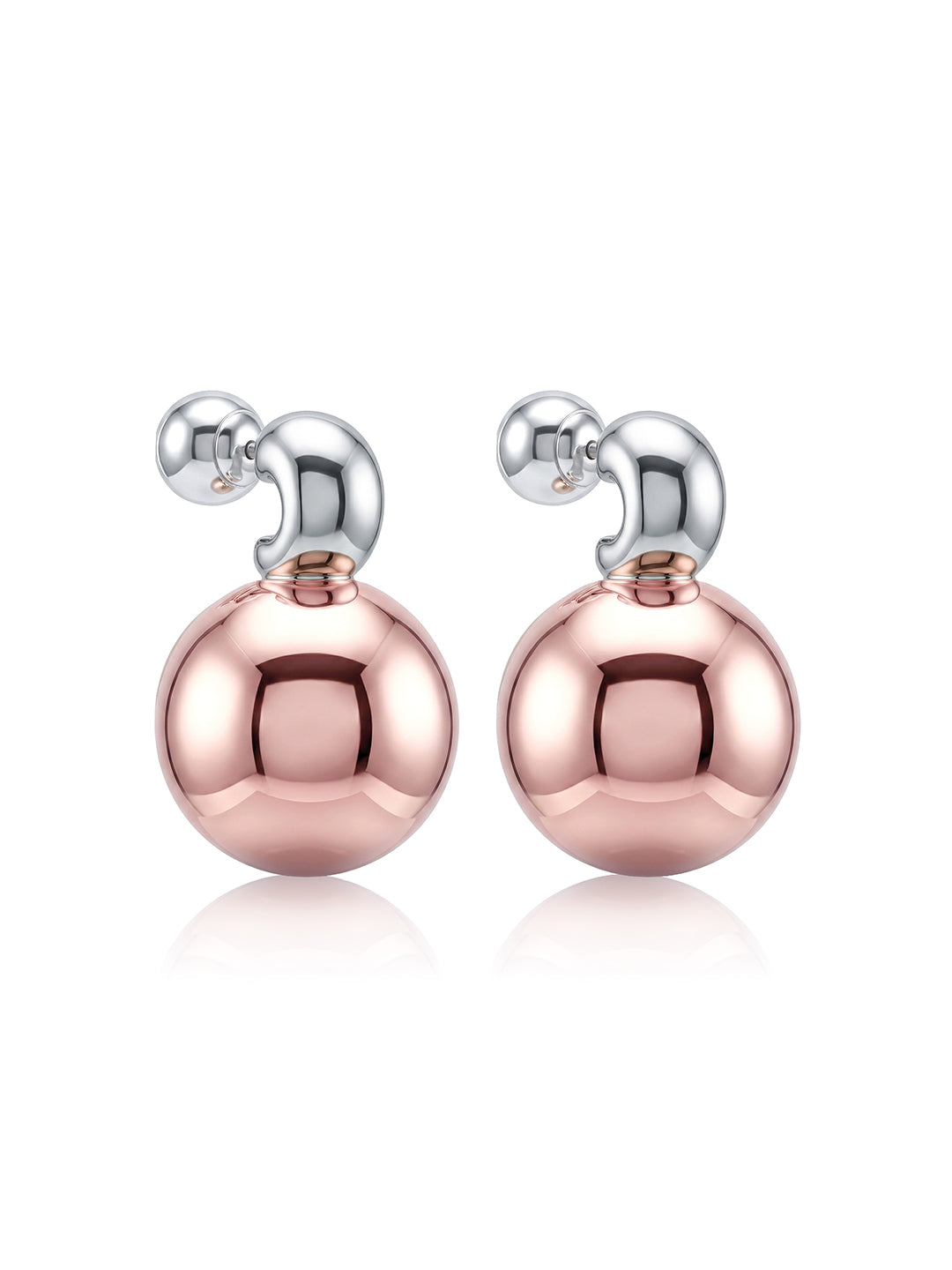 Silver Nova Two-Tone Ball Studs