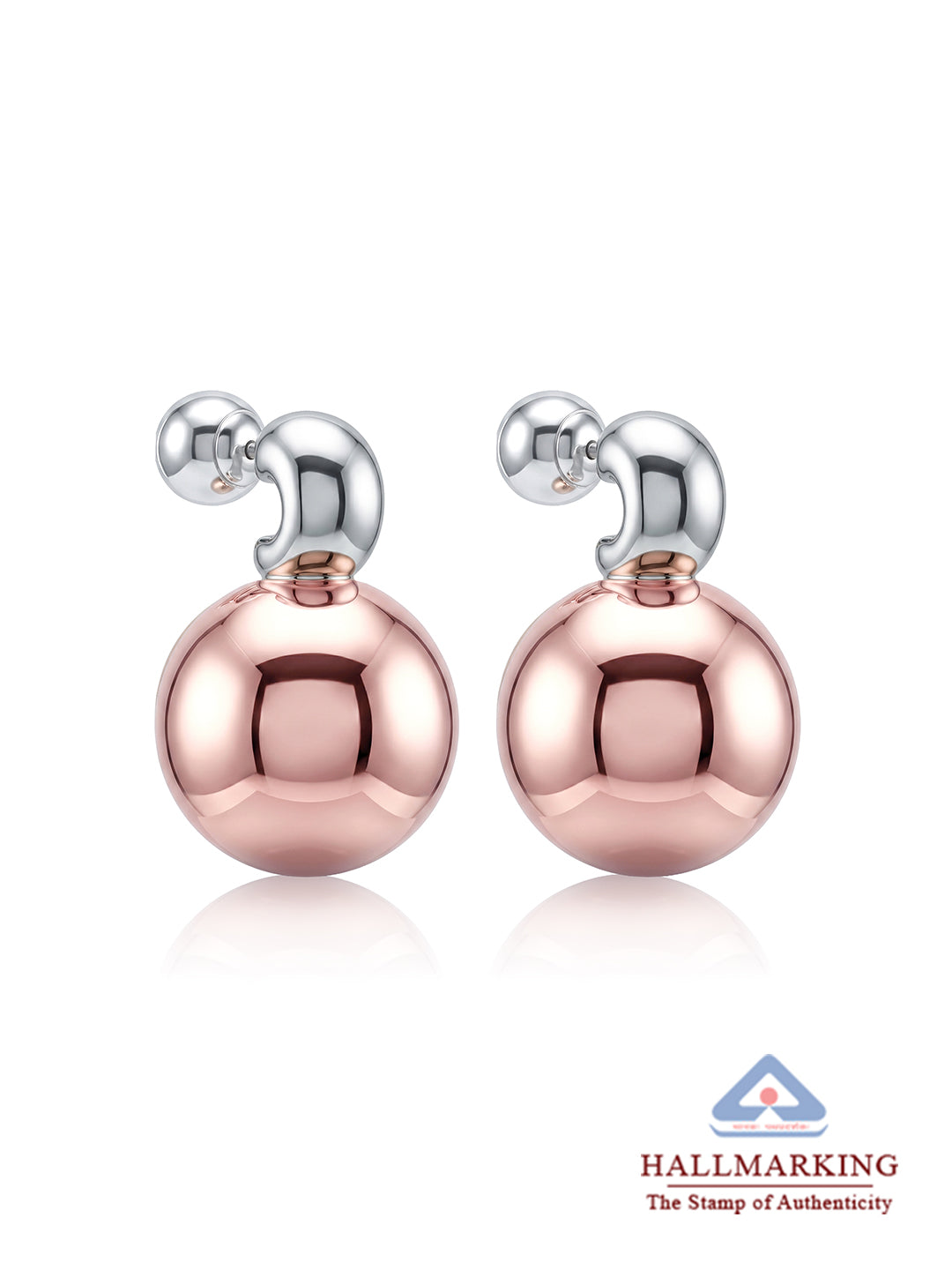 Silver Nova Two-Tone Ball Studs