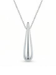 Silver Grace Teardrop Bar Pendant Necklace