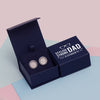 925 Sterling Silver Mother of Pearl Greek Key Cufflinks for Dad, Grand-Father With Gift Box