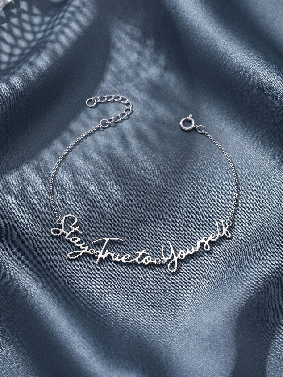 Mantra Personalized Engraved Women's Chain Bracelet