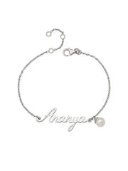Personalized Pearl Name Bracelet