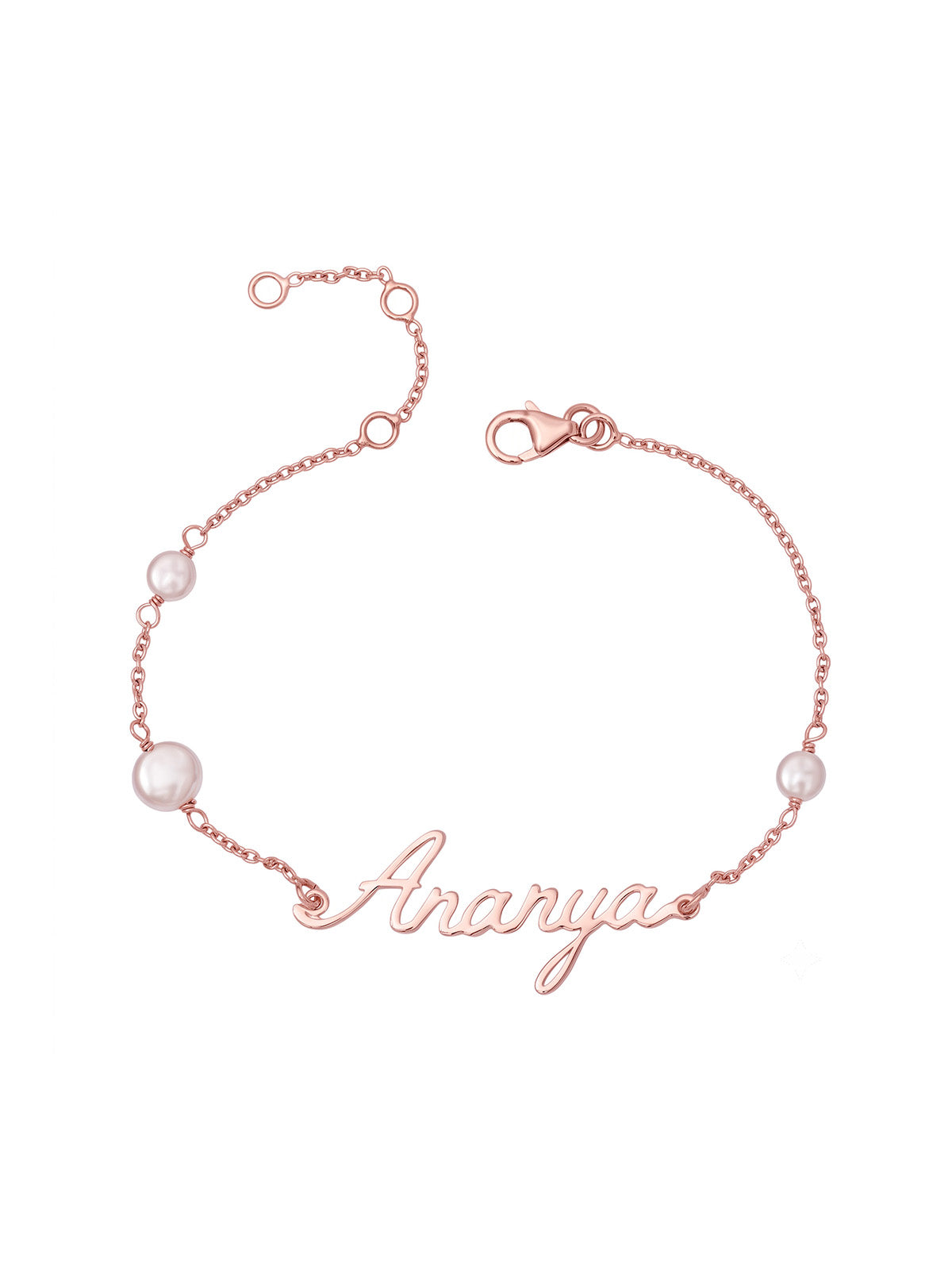 Personalised Pearl Name Bracelet for Women