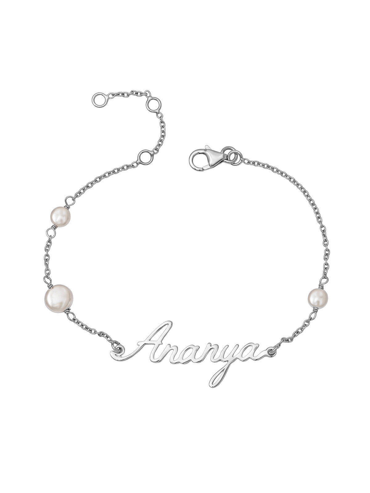 Personalized Pearl Station Bracelet