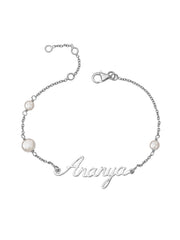 Personalized Pearl Station Bracelet