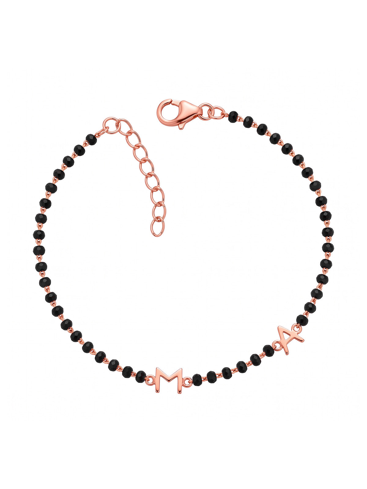 Personalised Rose Gold Mangalsutra Bracelet