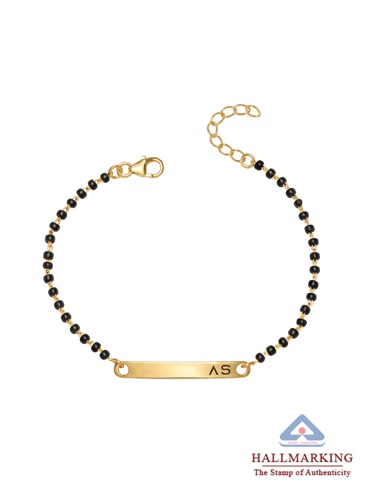 Personalised Flash Gold Mangalsutra Bracelet