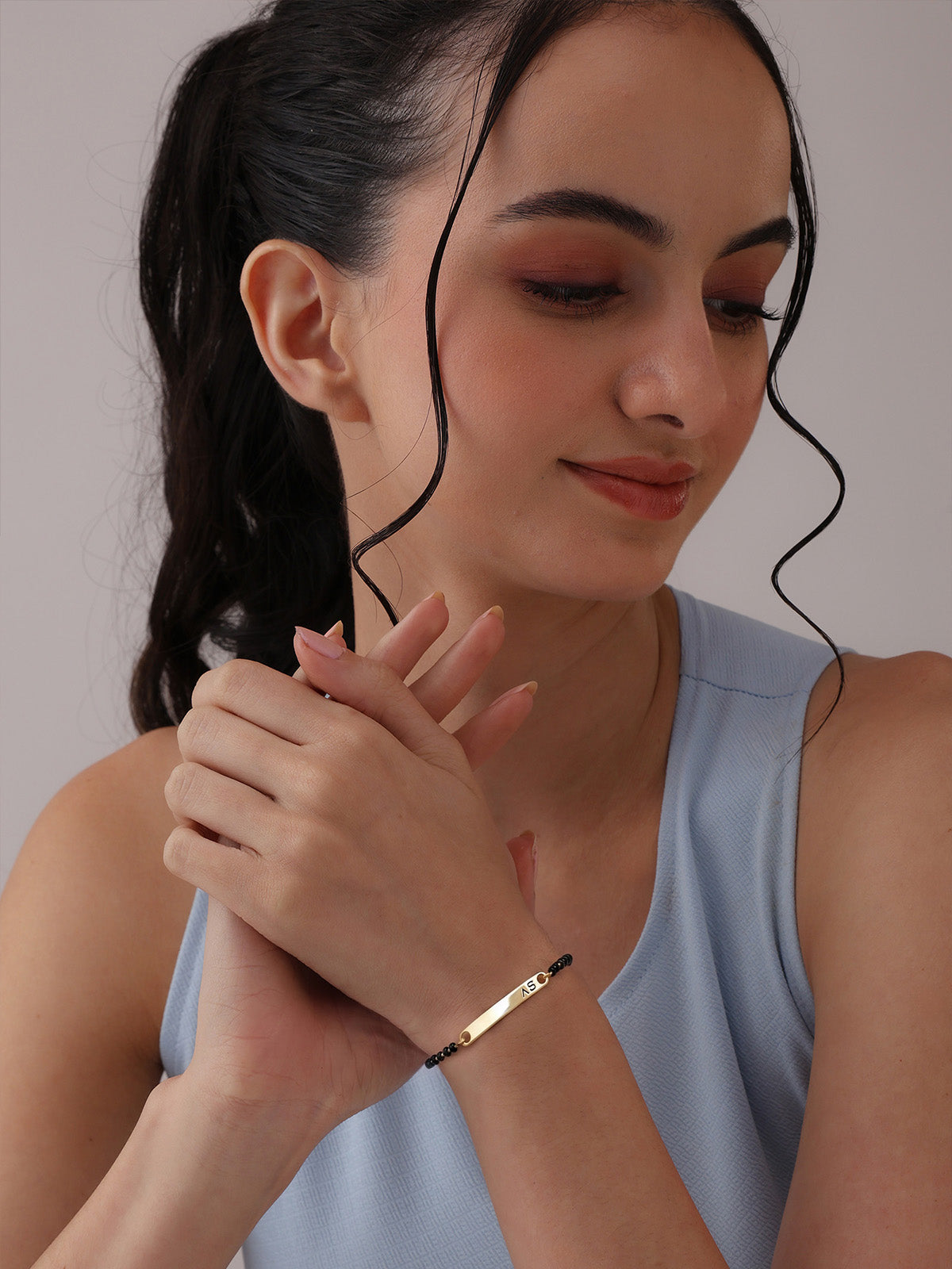 Personalised Flash Gold Mangalsutra Bracelet