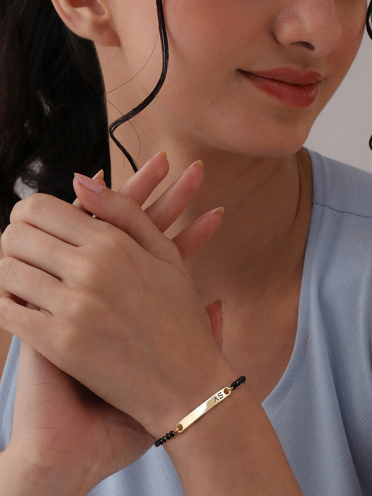 Personalised Flash Gold Mangalsutra Bracelet