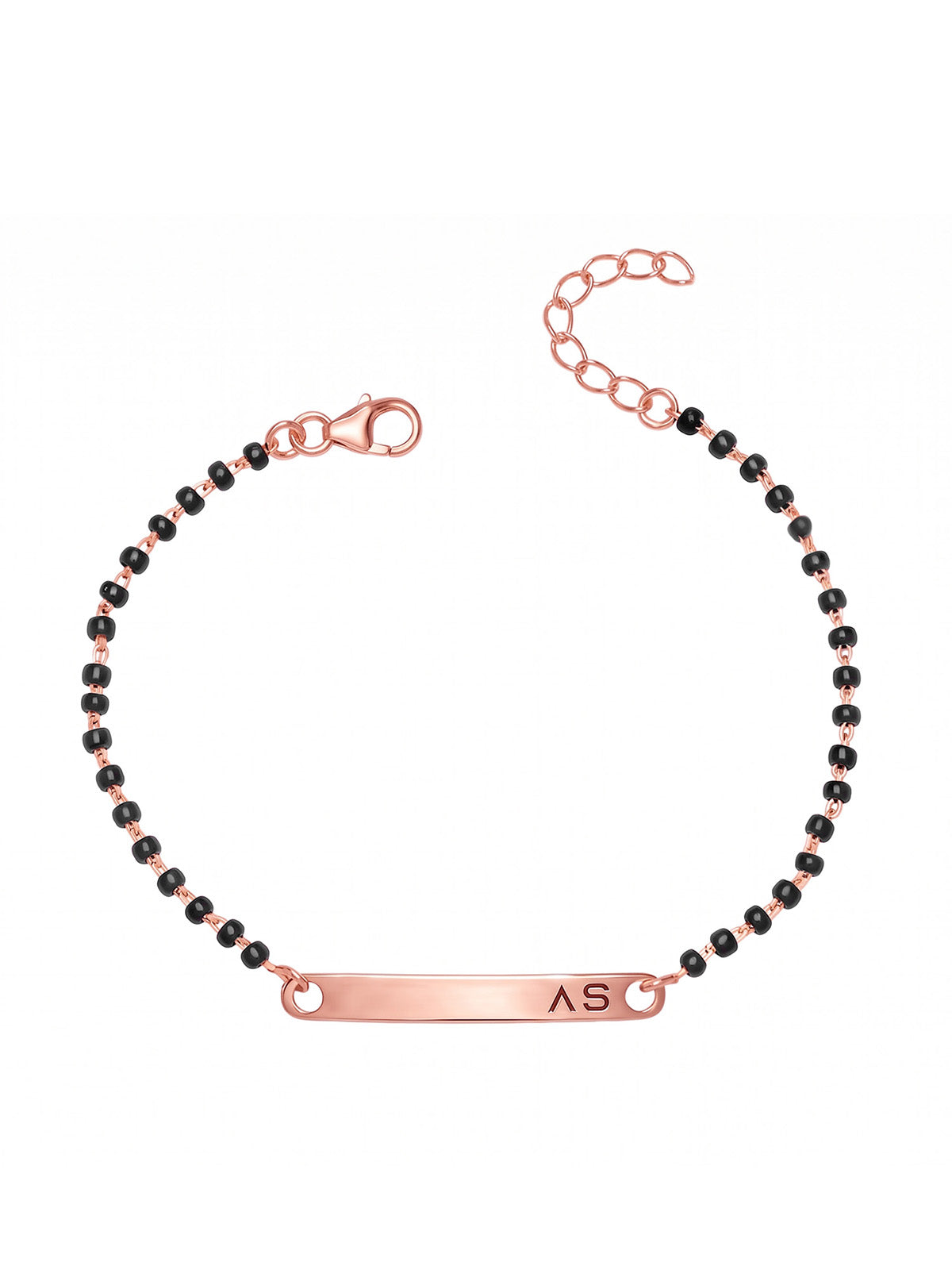 Personalised Rose Gold Mangalsutra Bracelet