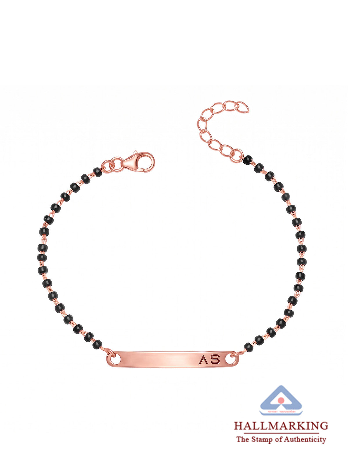 Personalised Rose Gold Mangalsutra Bracelet