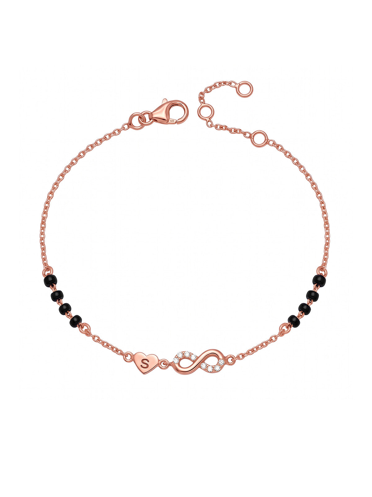 Personalised Rose Gold Infinity Bracelet