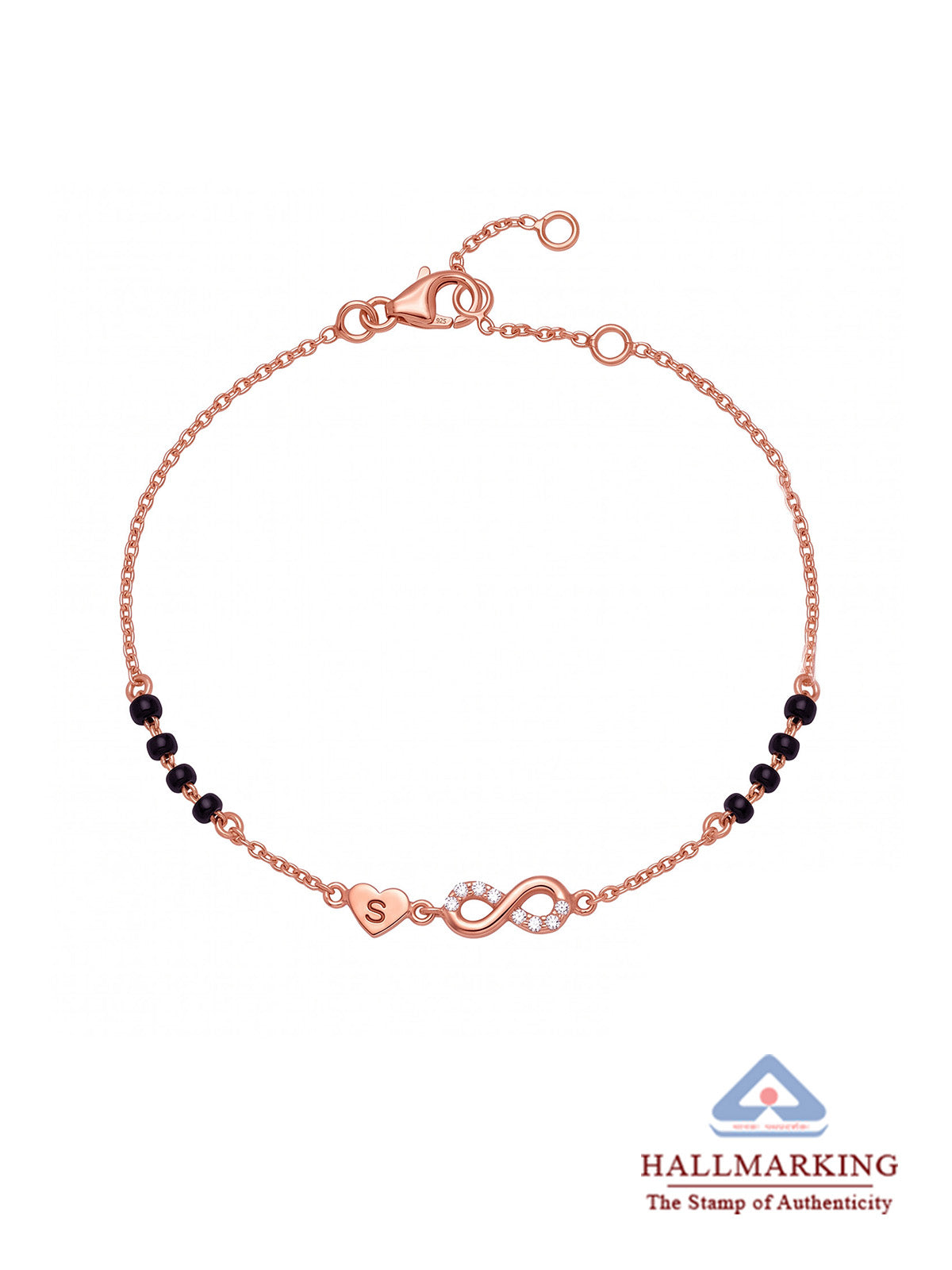 Personalised Rose Gold Infinity Bracelet