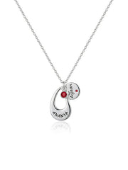 Engraved Disc Pendant Necklace