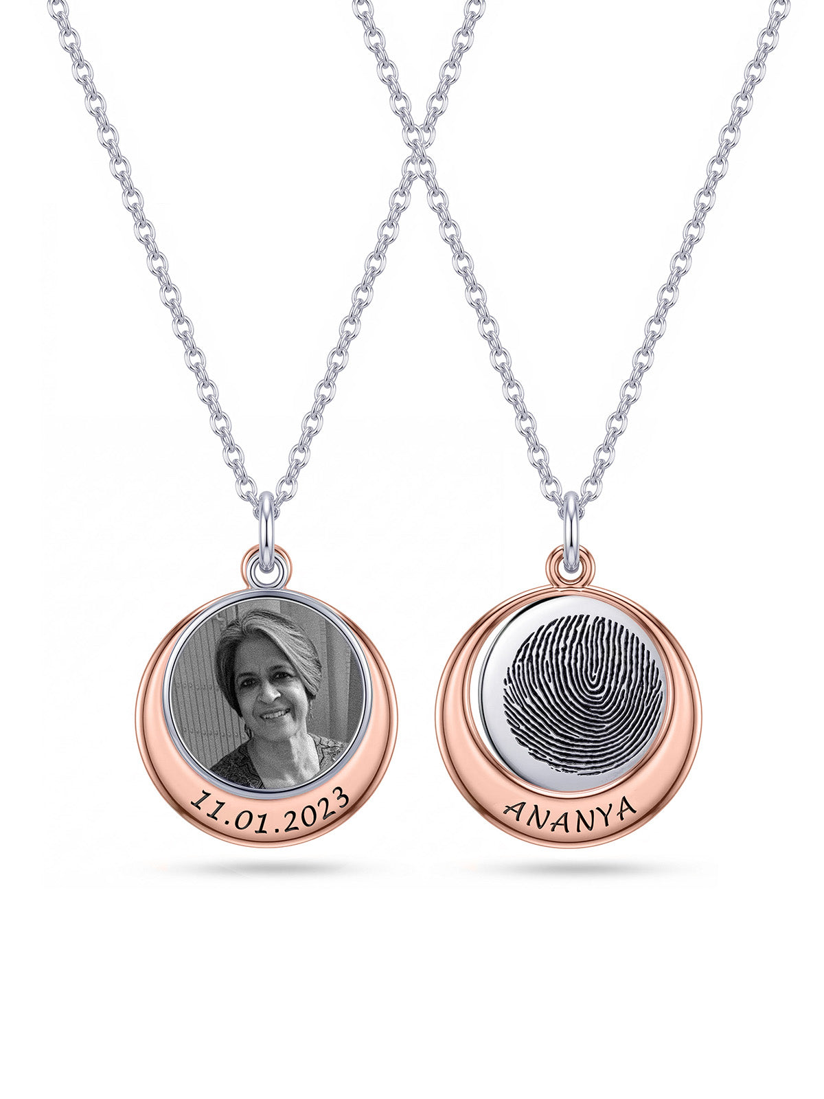 Dual Tone Pendant Necklace