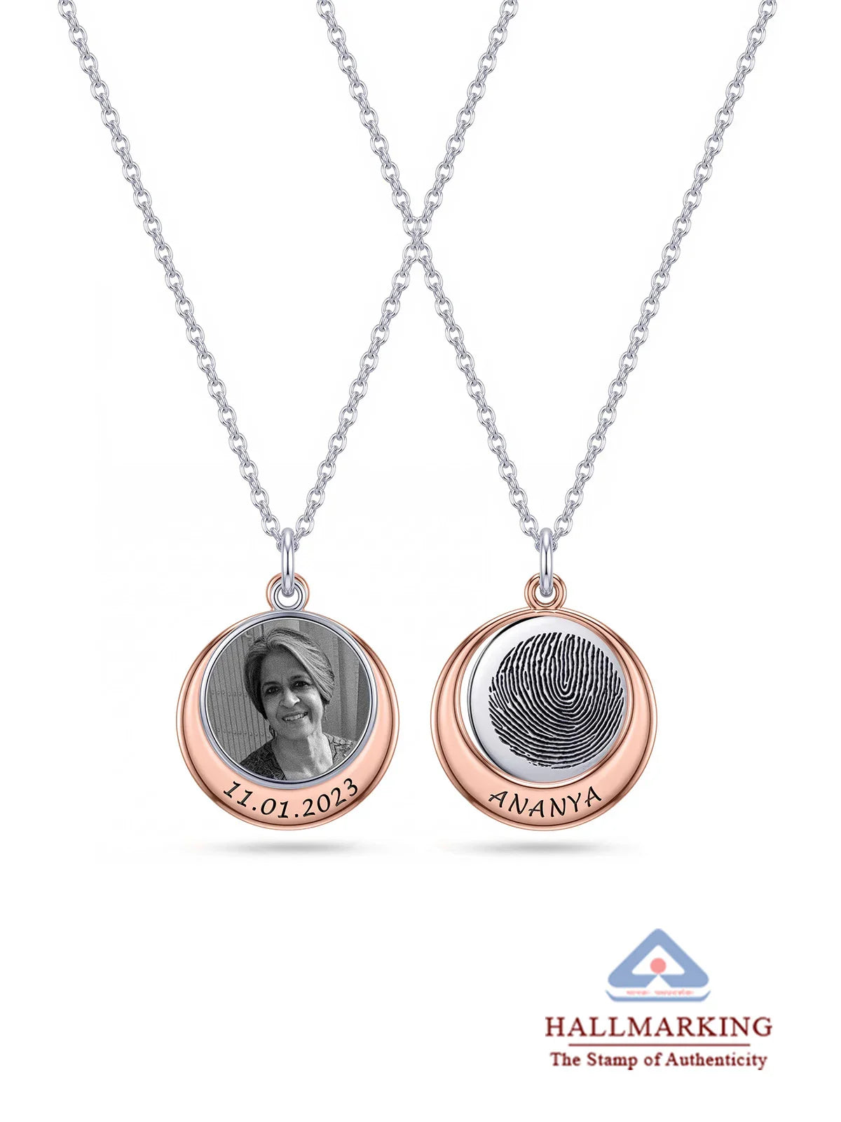 Dual Tone Pendant Necklace