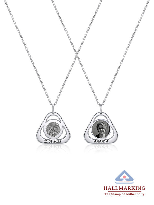 Personalised Silver Charm Pendant Necklace