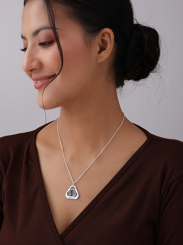 Personalised Silver Charm Pendant Necklace