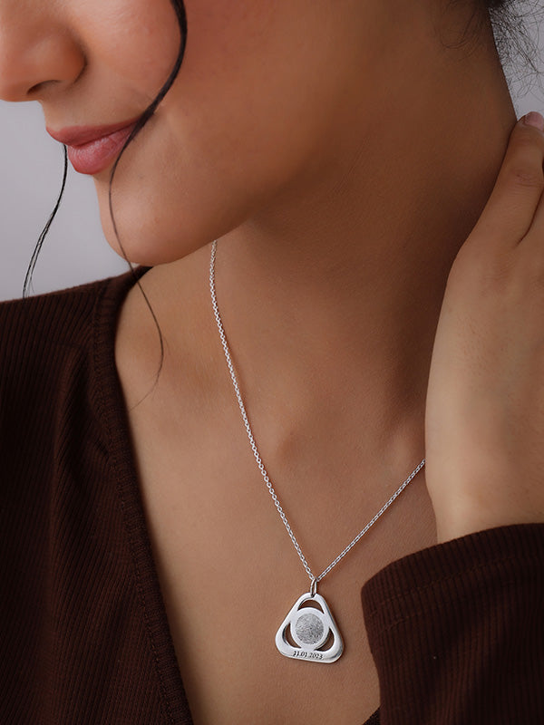 Personalised Silver Charm Pendant Necklace