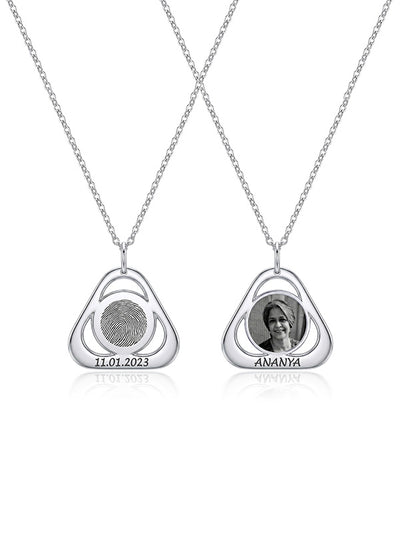 Personalised Silver Charm Pendant Necklace