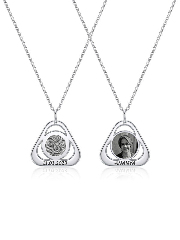 Personalised Silver Charm Pendant Necklace