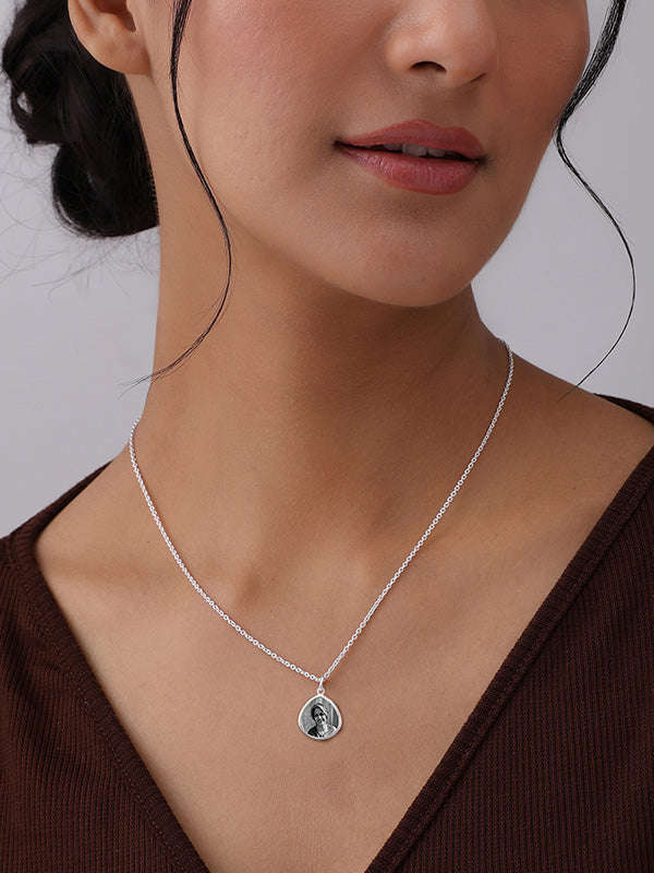 Personalised Engraved Name and Photo Pendant Necklace