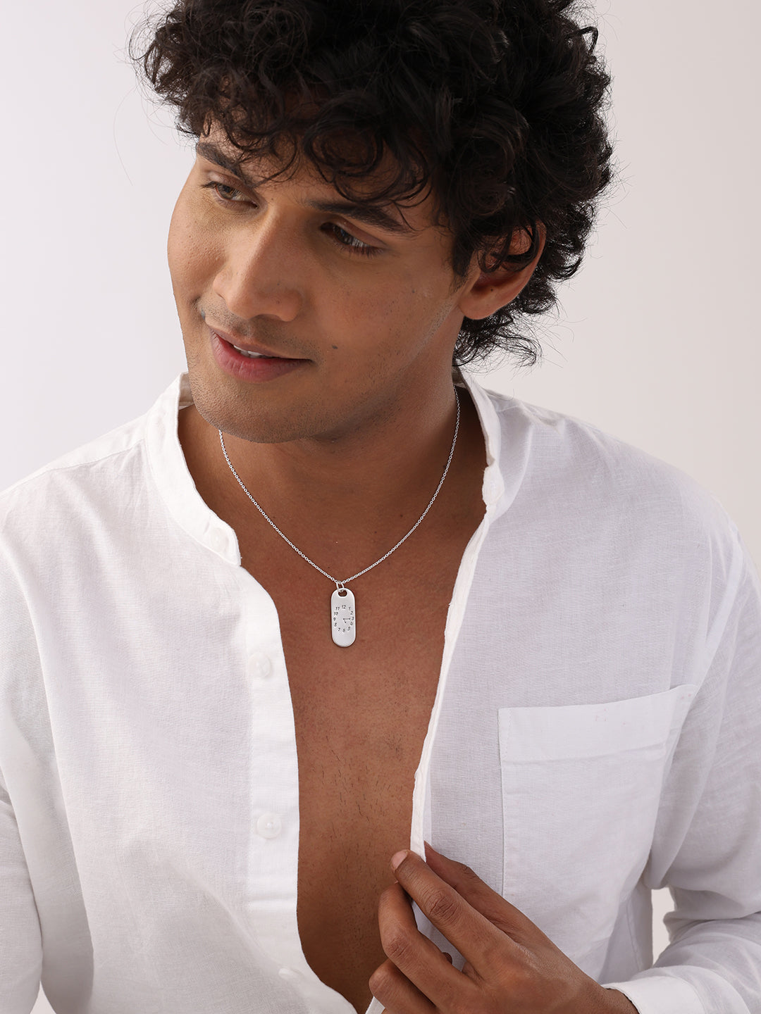 Men?? Silver Pendant Necklace