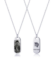 Personalised Photo Engraved Month Name for Birth Sign and Date Pendant Necklace