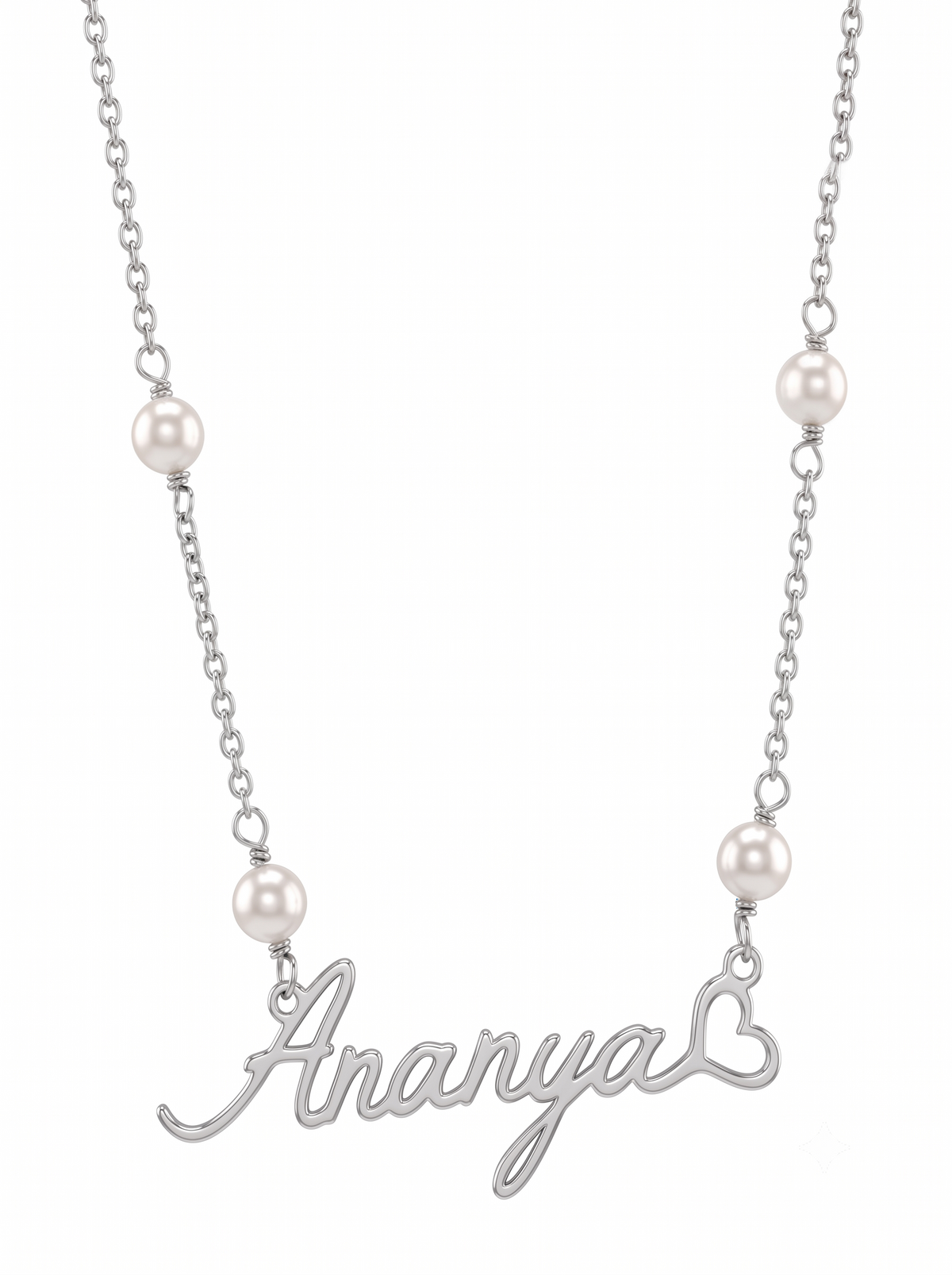 Personalized Pearl Name Necklace
