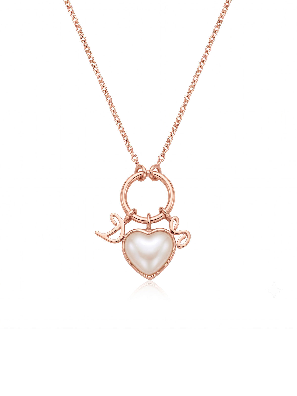 Personalised Heart Pearl Pendant Necklace for Women