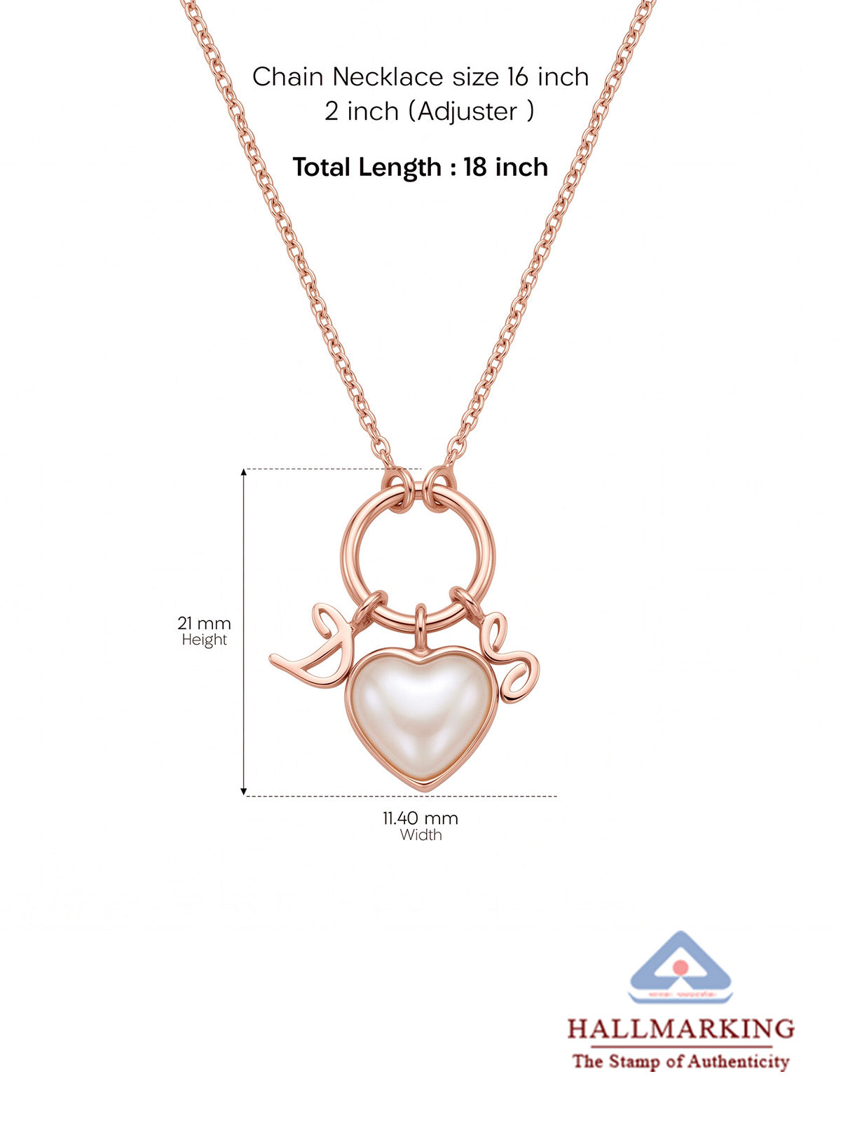 Personalised Heart Pearl Pendant Necklace for Women