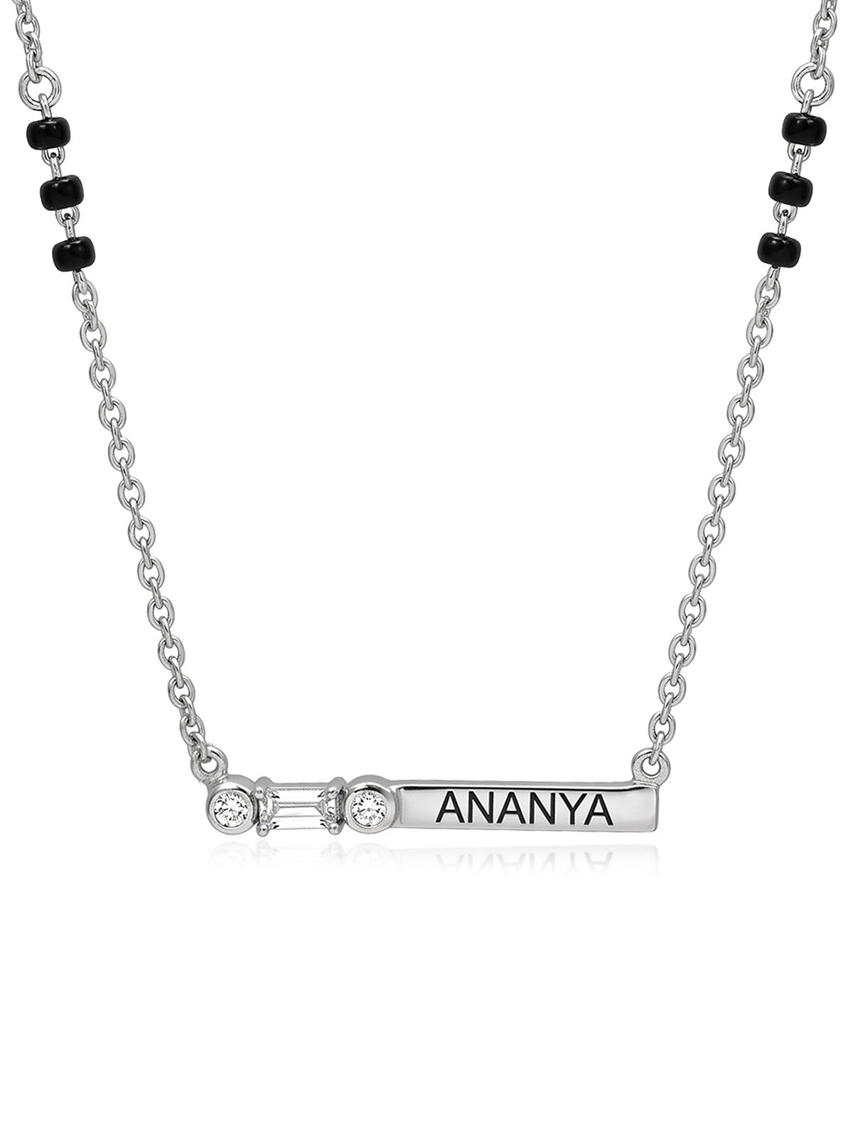 Personalised Silver Mangalsutra Necklace