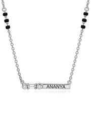 Personalised Silver Mangalsutra Necklace