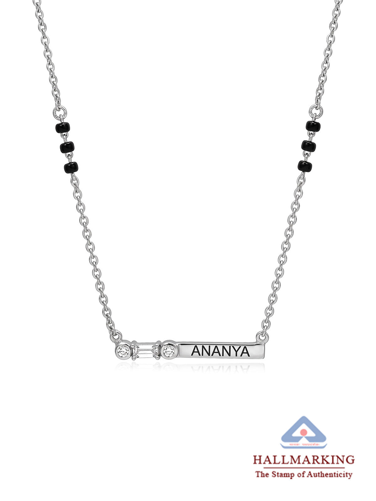 Personalised Silver Mangalsutra Necklace