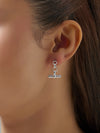 Lightweight T-Bar Drop Charm Stud Earrings